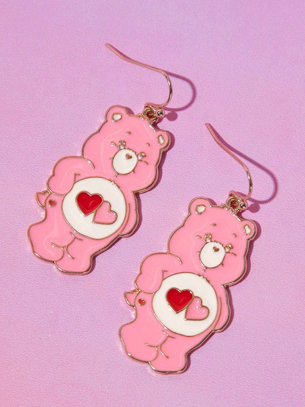 X Care Bears 3 Pairs Cute Alloy Cartoon Bear Pattern Earrings Set