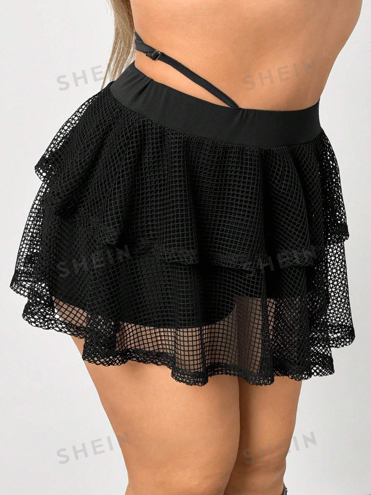 ICON Plus Tie Back Mesh Overlay Skirt