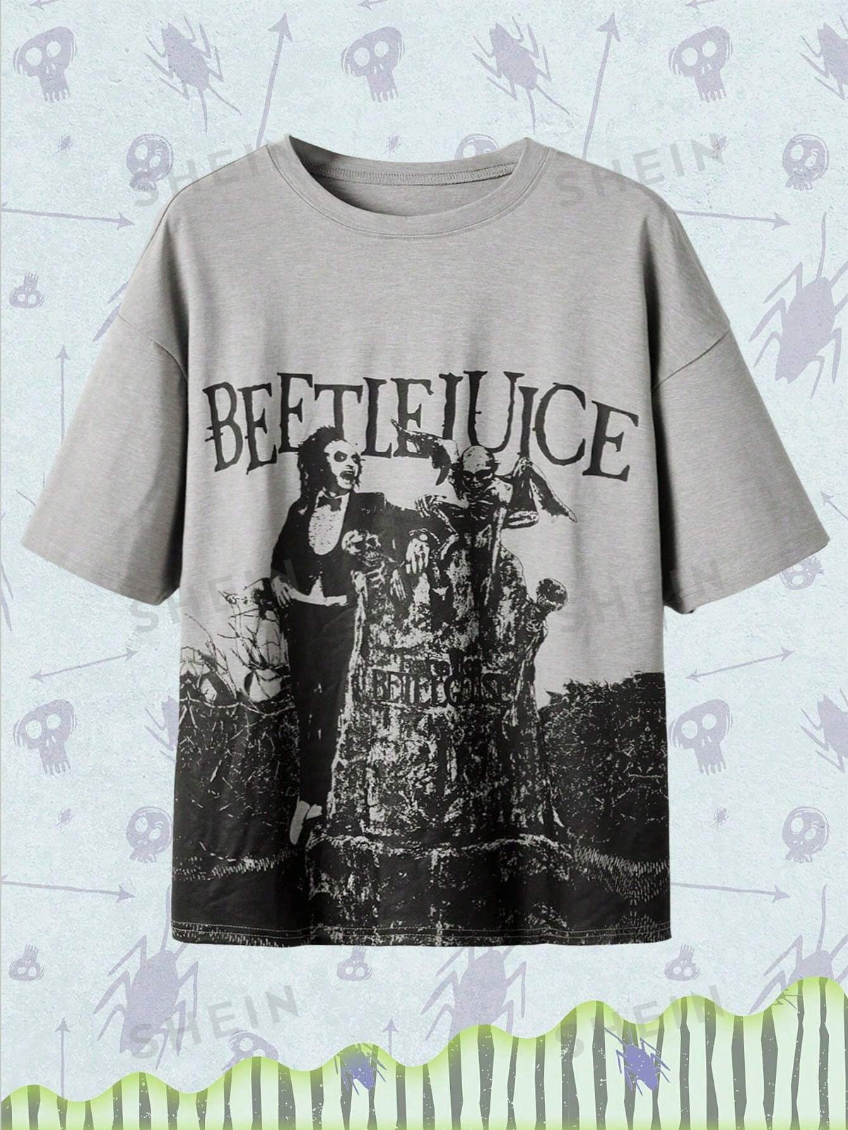 Beetlejuice | ROMWE Plus Size Women's Figure & Letter Graphic T-Shirt