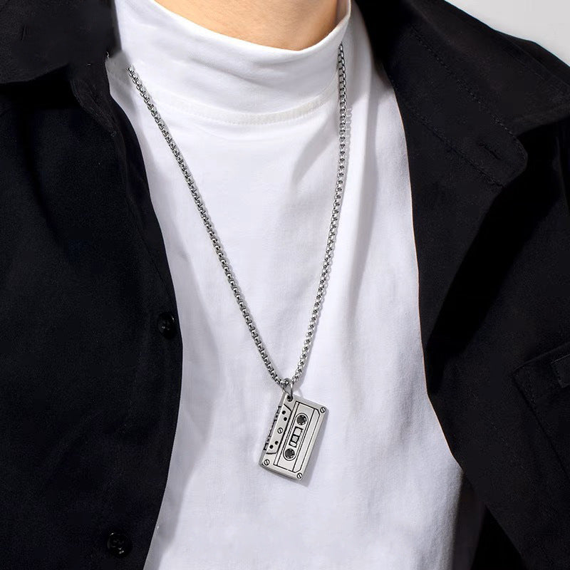 Rewind The Tape Retro Cassette Tape Necklace