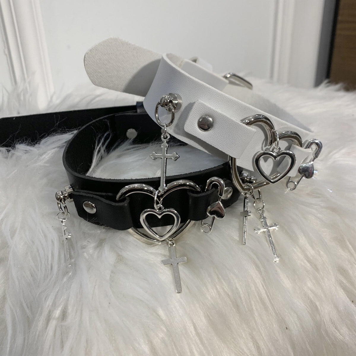 Heavy Industrial Metal And Leather Subculture Collar Choker Style