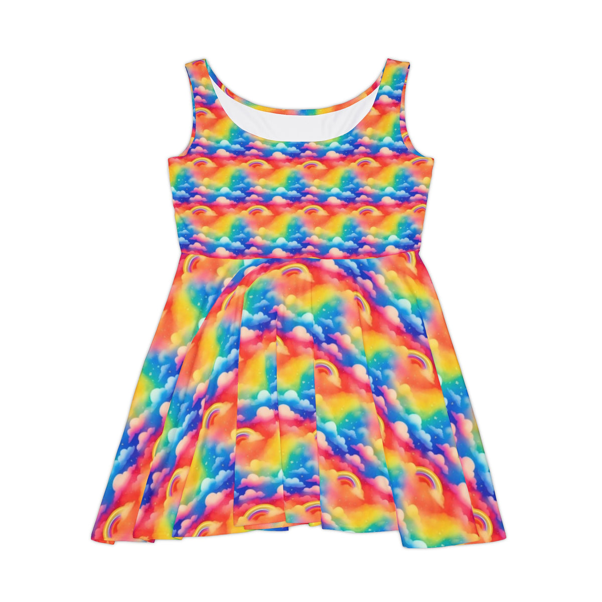 Rainbows And Clouds Women's Skater Dress (AOP)