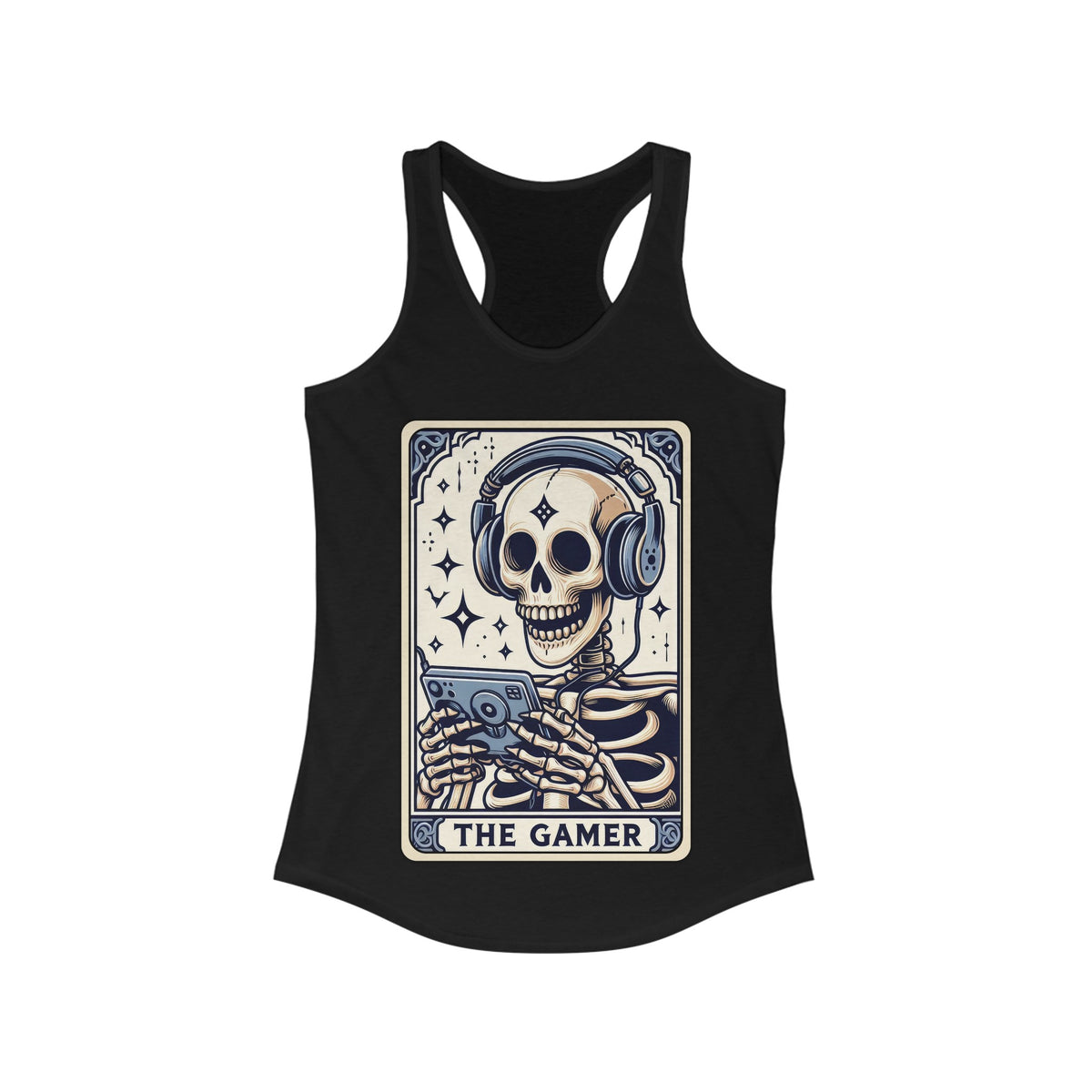 The Gamer Skeleton Tarot Card Women's Ideal Racerback Tank