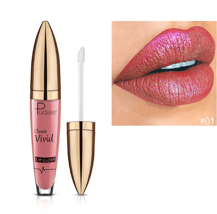 Pudaier matte pearlescent non-stick diamond lip gloss