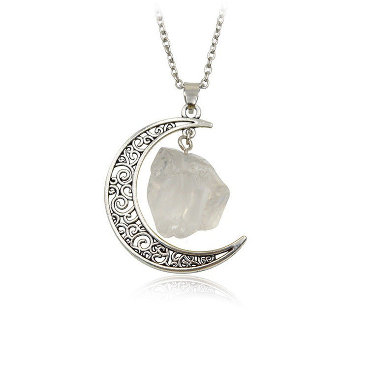 Moon and Natural Stone Magic Is In The Air Pendant Necklace