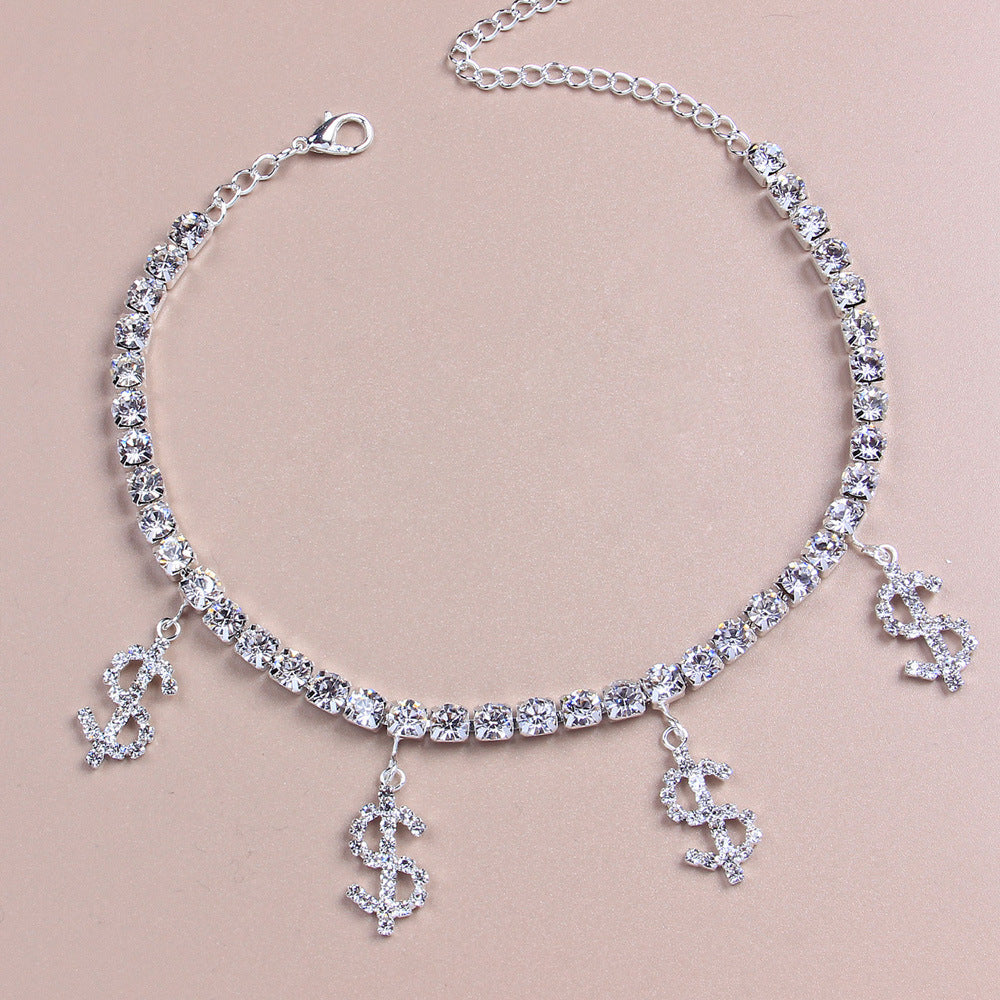 Dollar Sign Creative Pendant Anklet