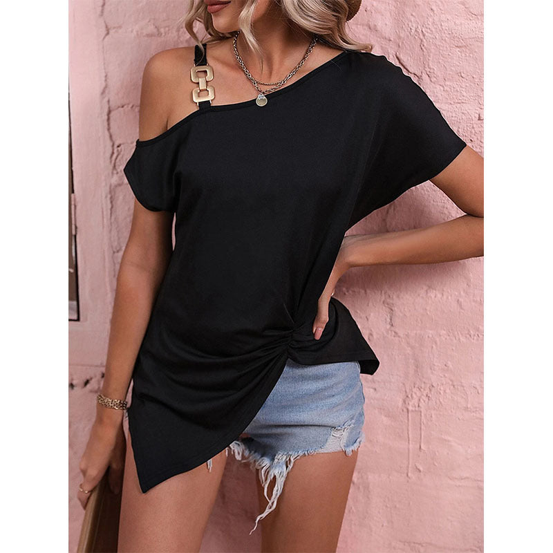 Women’s Off The Shoulder Irregular Design Summer Tops