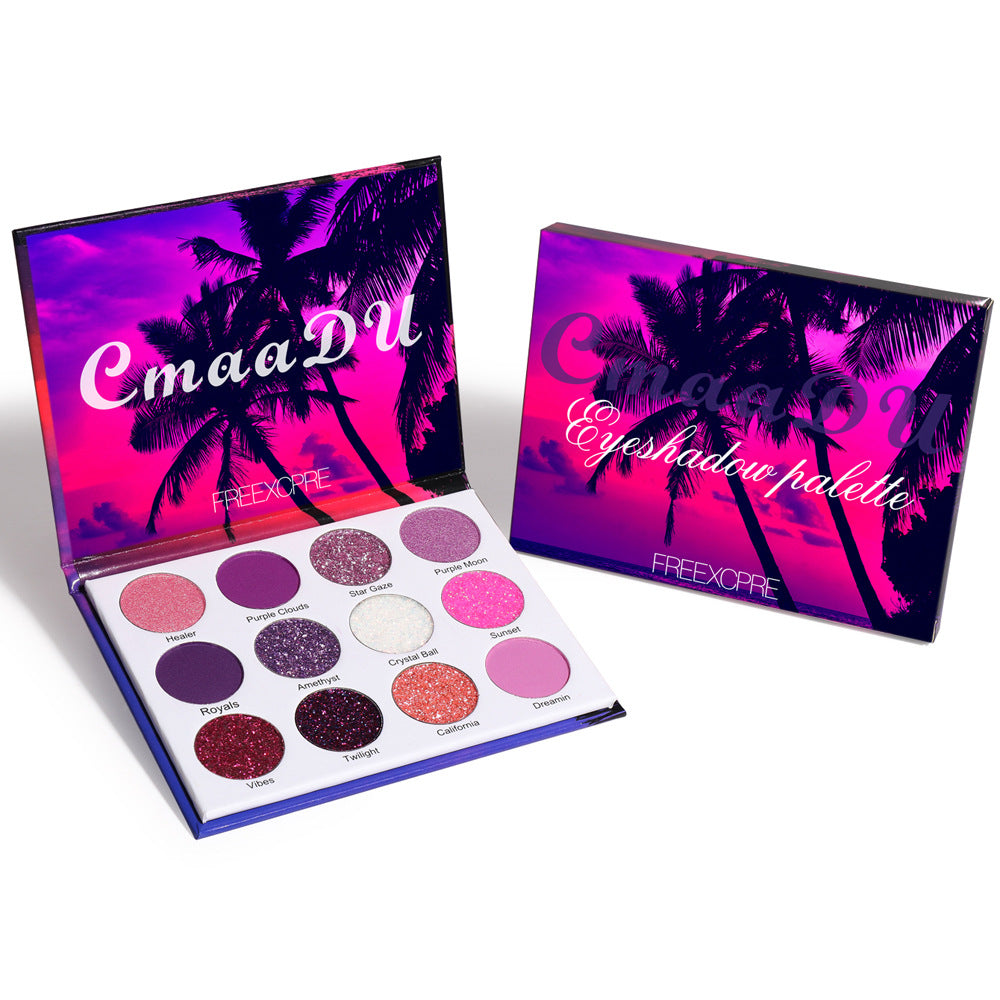 Women's Creative 12 Colors Glitter Eyeshadow Palette