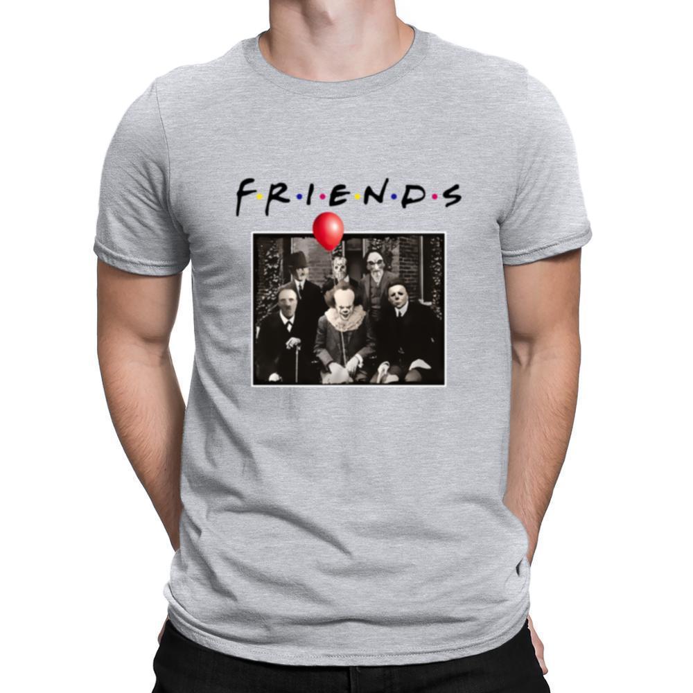 Horror Friends Red Balloon Casual Round Neck Short Sleeved Graphic Print Tee