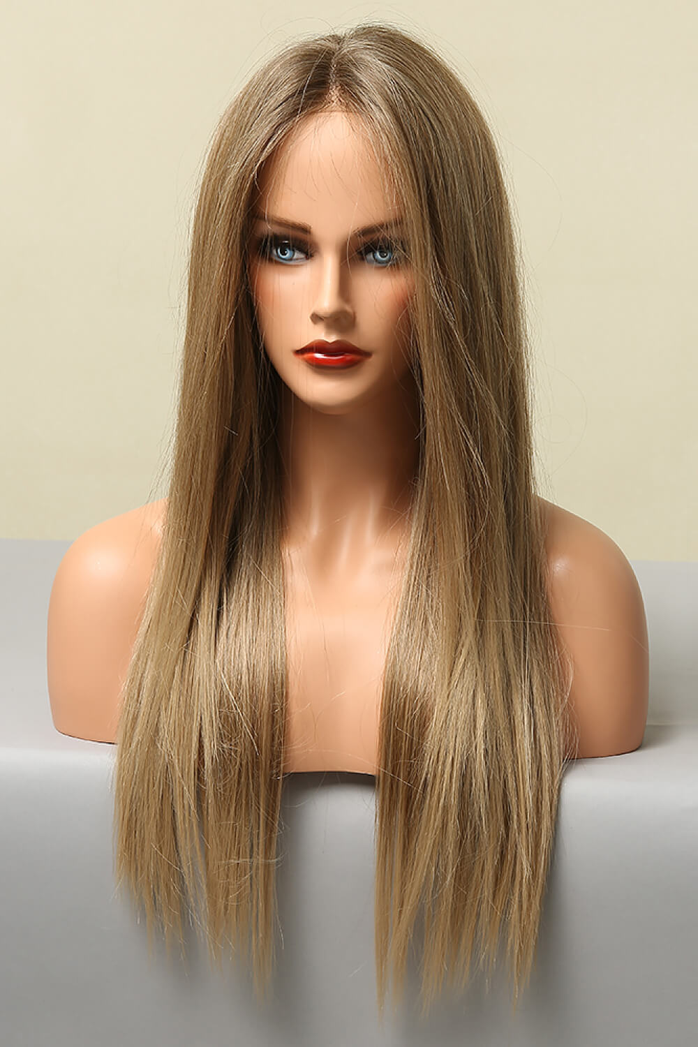 13x2 Long Straight Lace Front Synthetic Wig – 26-Inch, 150% Density