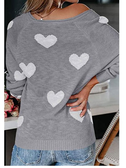 Loose Love V-Neck Knit Shirt H7UVCDL62K