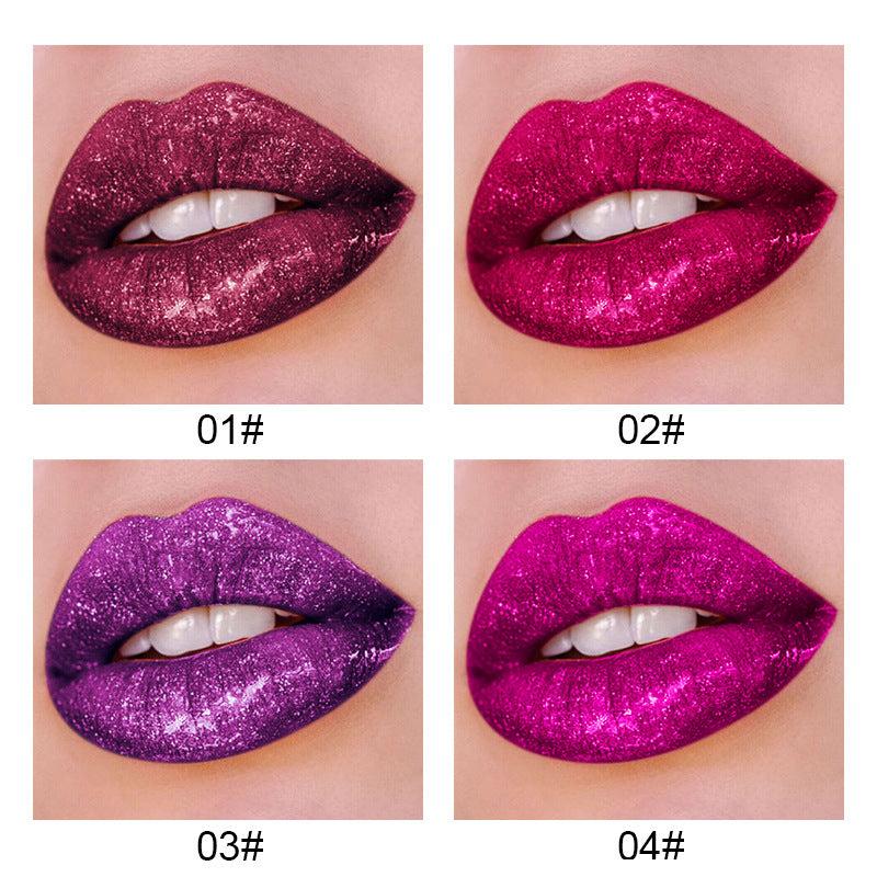 Fit Colors Metallic Non-stick Pearlescent Diamond Sheen Liquid Lipstick