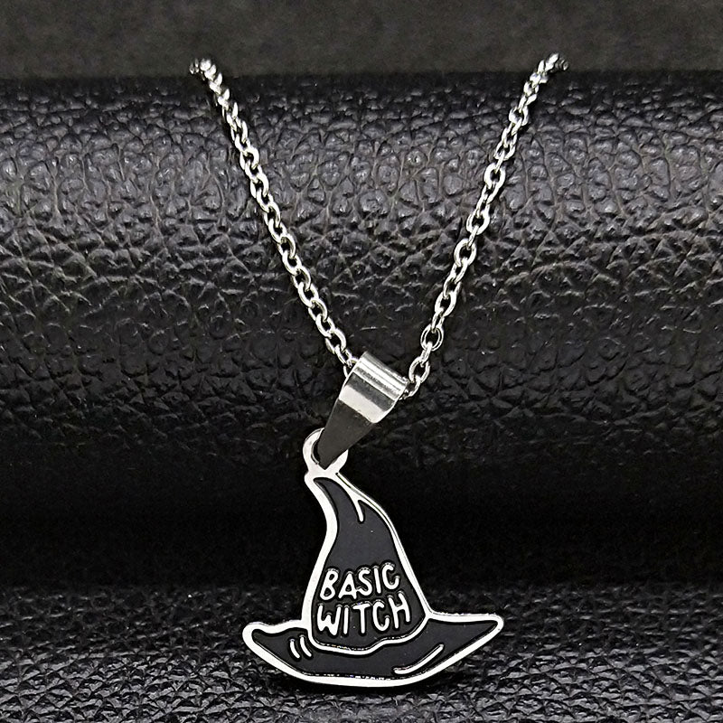 Stainless steel BASIC WITCH corrosion necklace The Worst witch pendant