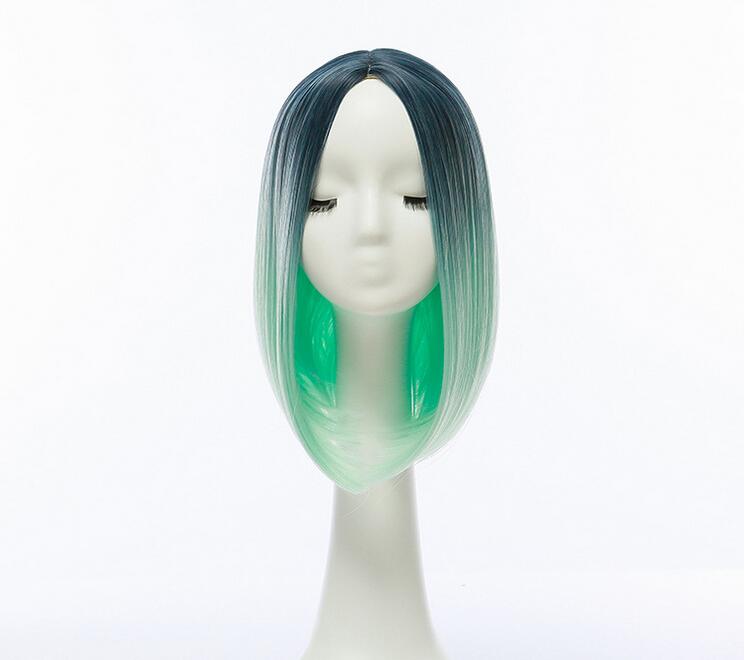 Short Cropped Style Bob Gradient Died Cosplay Wig