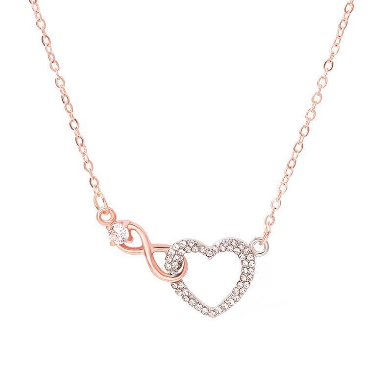 Infinity Heart Mixed Metal Love Necklace