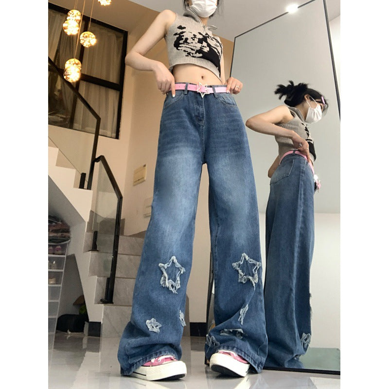 High Street Star Embroidered Jeans Girl