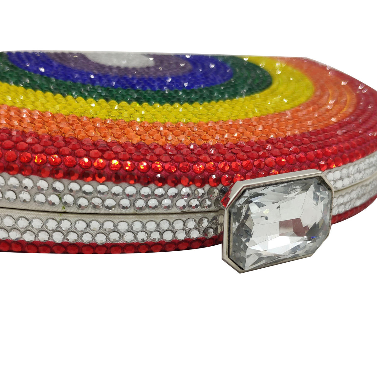 Hot diamond rainbow bag clutch