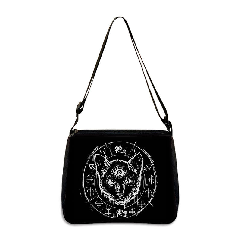 Polyester Shoulder Underarm Goth Witchcraft Cross Body Handbag Various Styles