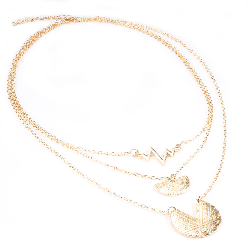 Multi-layer Pac Life Clavicle Necklace