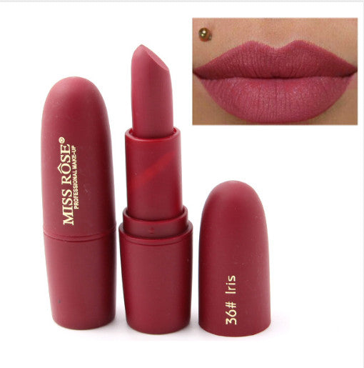 Miss Rose Moisturizing Comfort Matte Long Lasting Low Fade Lipstick