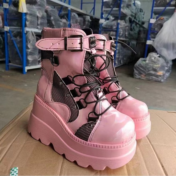 Platform Gothic Ankle Chunky Pastel Goth Boots