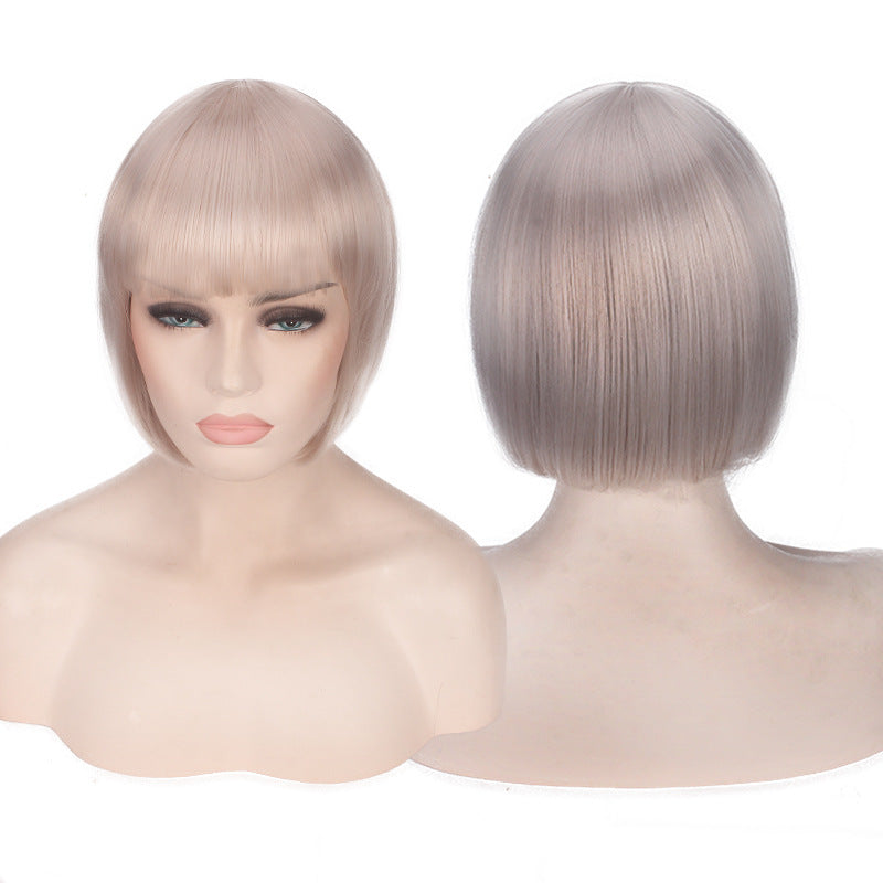 Dyed Short Hair Sharp Bob Cosplay Wig Multiple Options