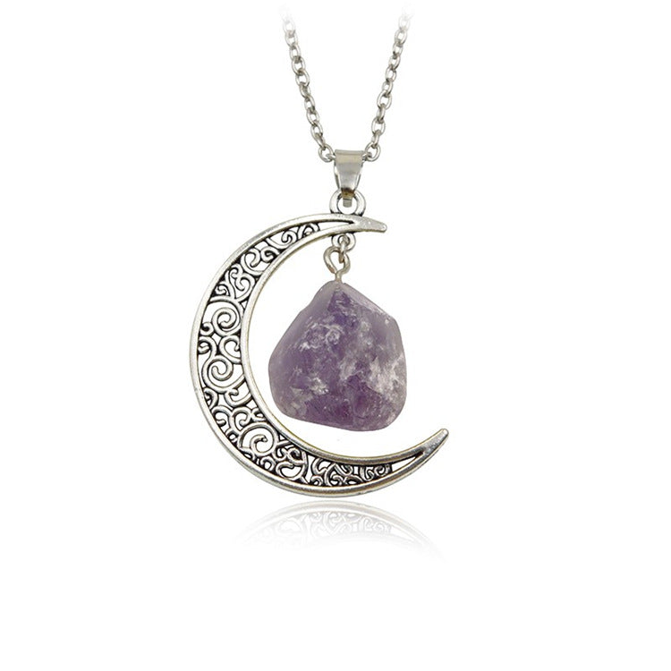 Moon and Natural Stone Magic Is In The Air Pendant Necklace