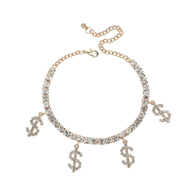 Dollar Sign Creative Pendant Anklet