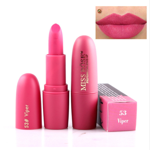 Miss Rose Moisturizing Comfort Matte Long Lasting Low Fade Lipstick