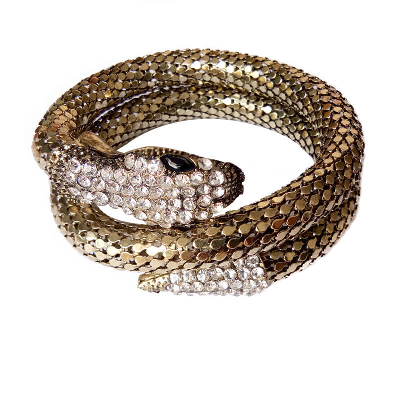 Creative Punk Full Diamond Multi-strand Snake Bracelet