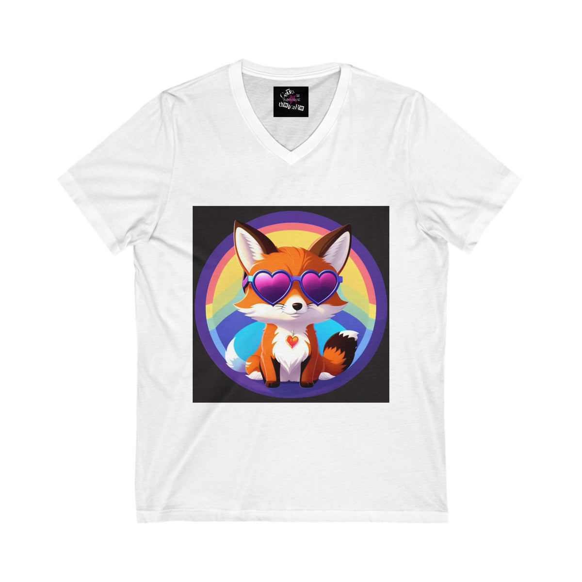 Four Pride’s Sake Fox Unisex Jersey Short Sleeve V-Neck Tee