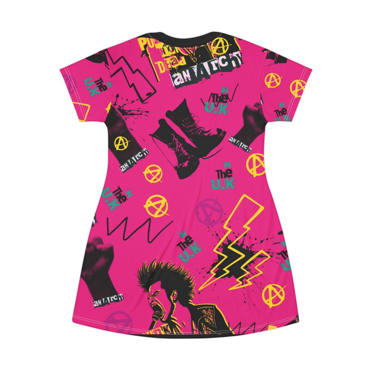 Anarchy in Pink in The UK - T-Shirt Dress (AOP)