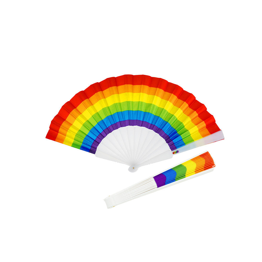 Folding Fan Six Colors Rainbow Month LGBT Pride Festival