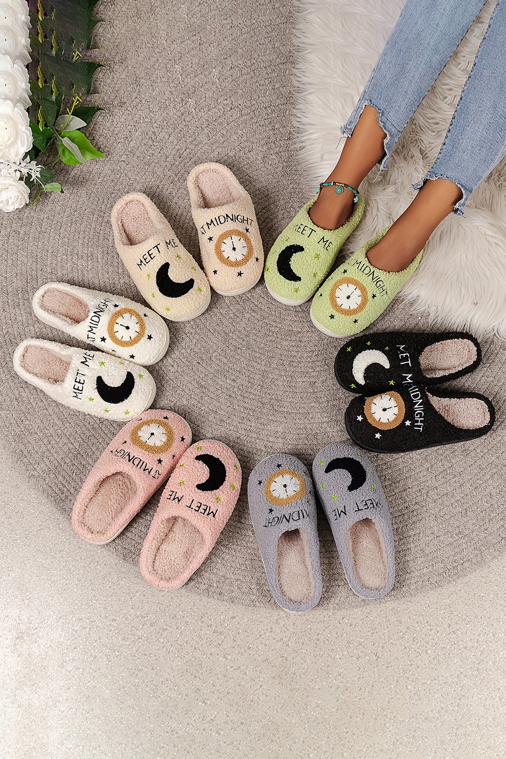 Parchment Cartoon Animal Plush Slippers