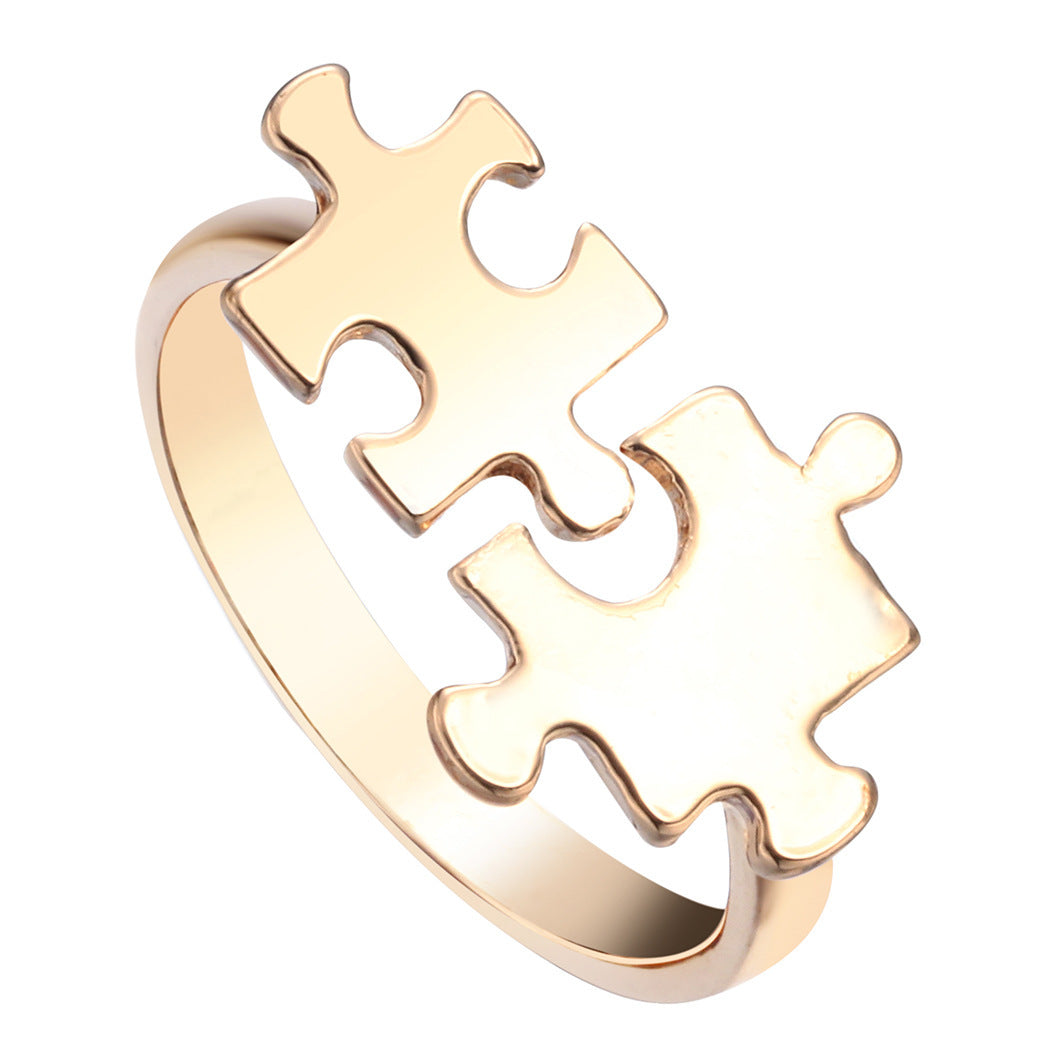 Women's Harajuku Jigsaw Puzzle Ring