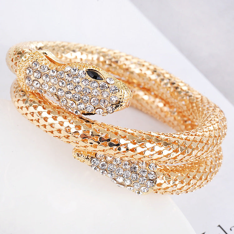 Creative Punk Full Diamond Multi-strand Snake Bracelet