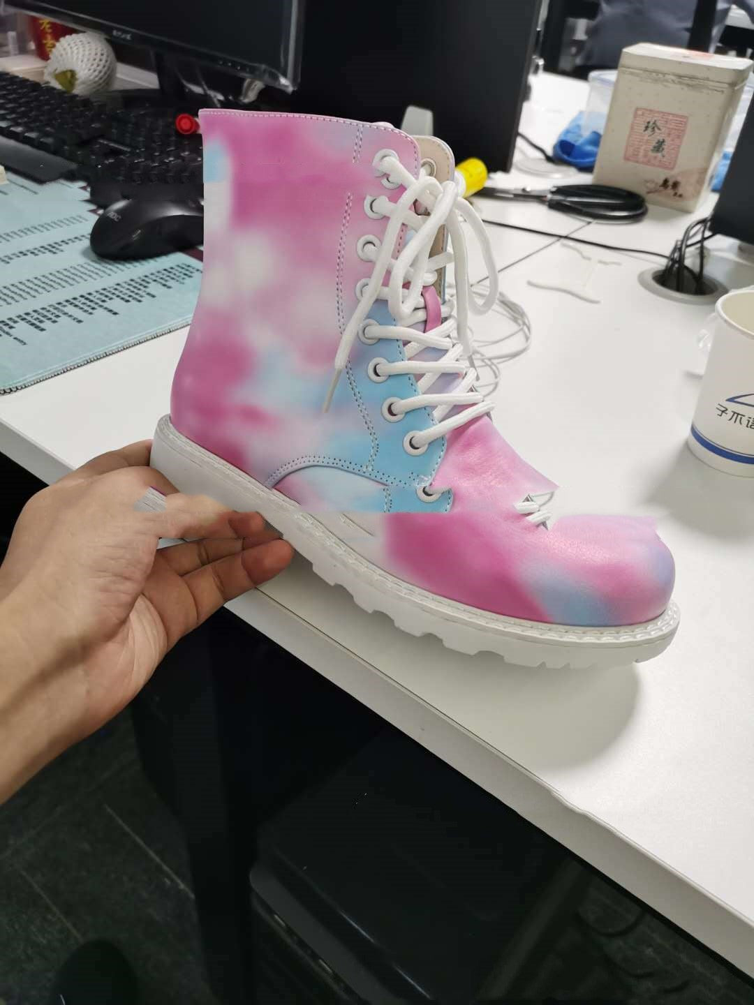 Colorful Tie Dye Martin Casual Punk Ankle Boots