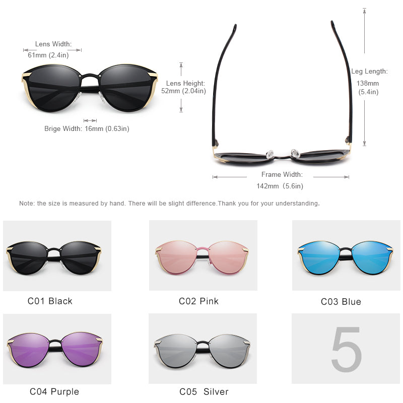 Polarized Retro Mirrored Fashion Sunglasses