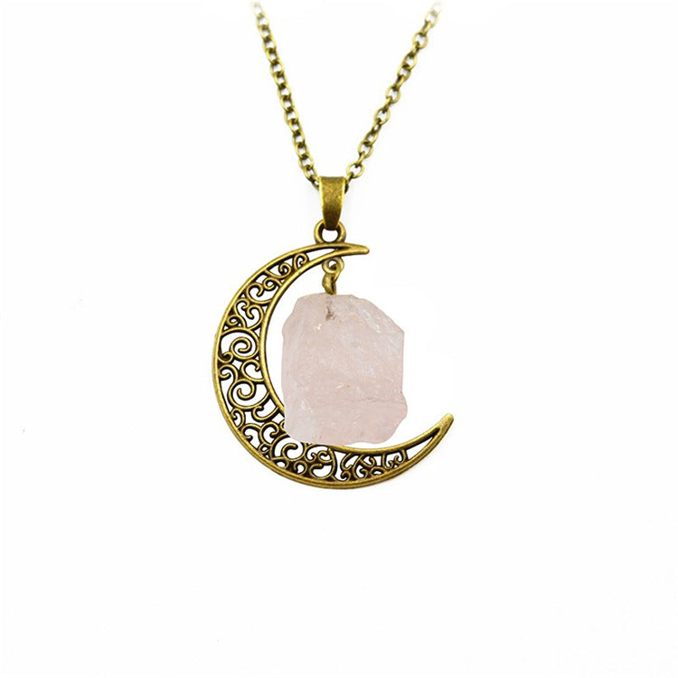 Moon and Natural Stone Magic Is In The Air Pendant Necklace