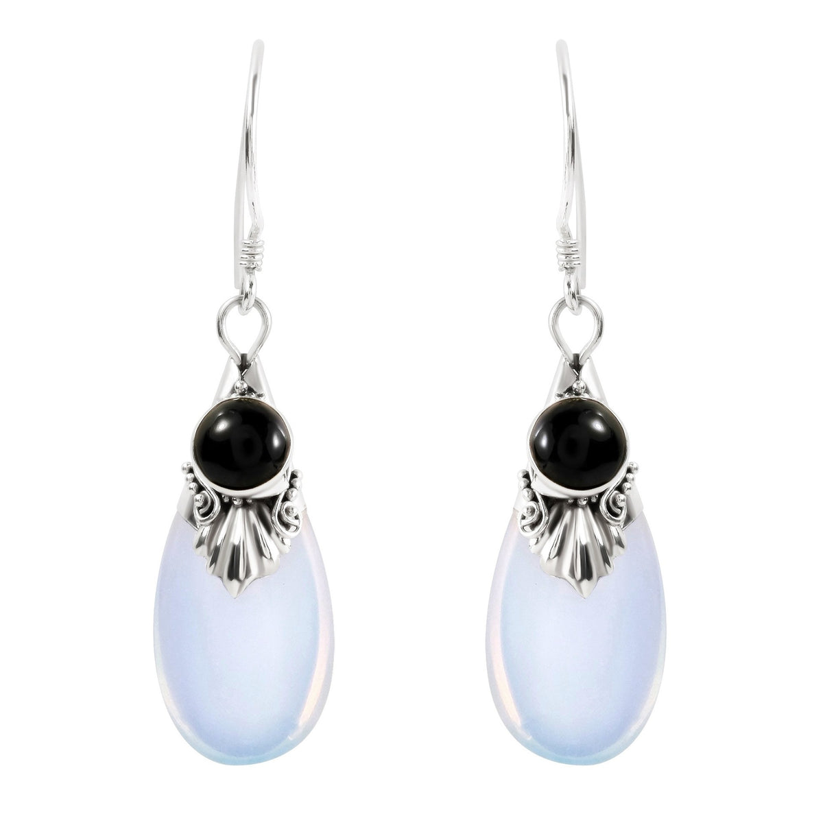 White Moonstone Drop Earrings