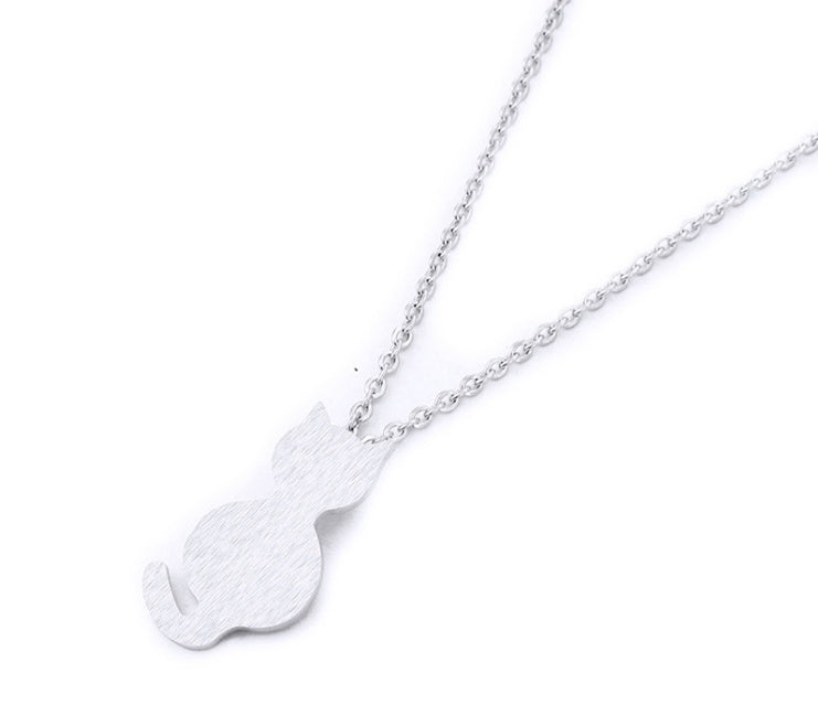 Plated Alloy Trendy Fashion Kitty Cat Necklace