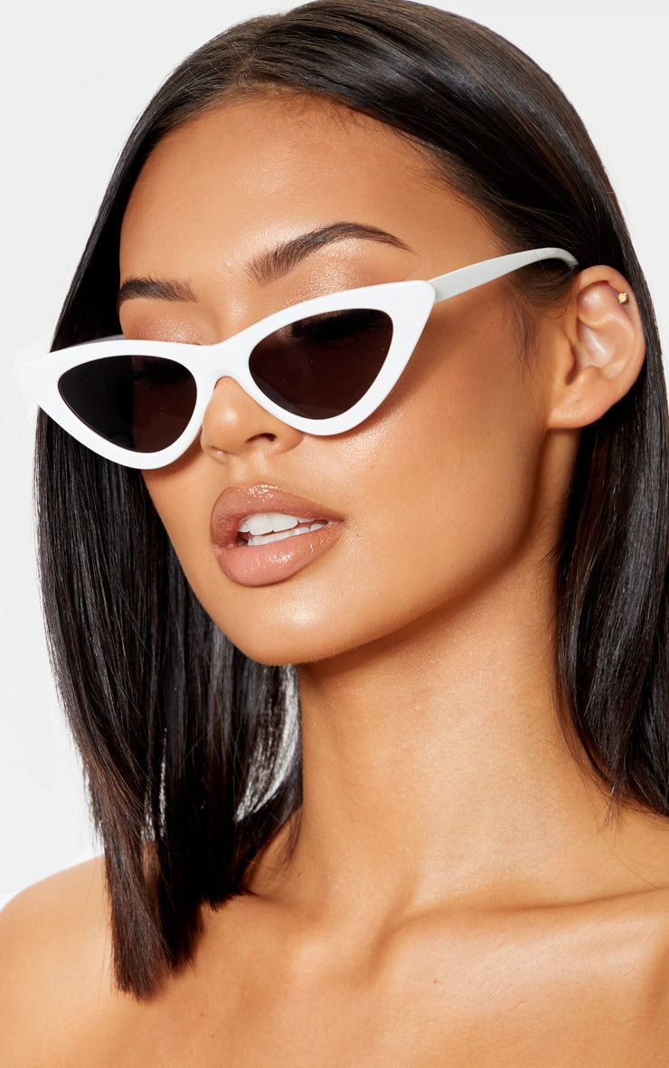 Pale Pink Retro Cat Eye Sunglasses