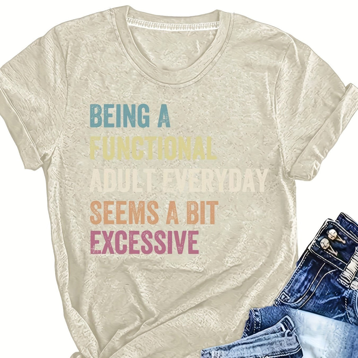 Stylish Plus-Size Letterprint T-Shirt for Women: A Must-Have for Spring and Summer