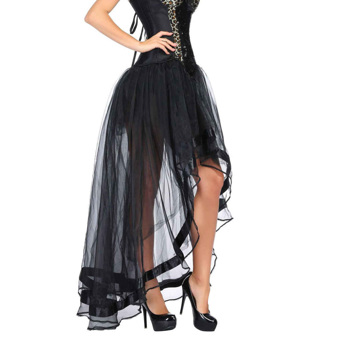 Chest Corset With Large Hem Organza Skirt