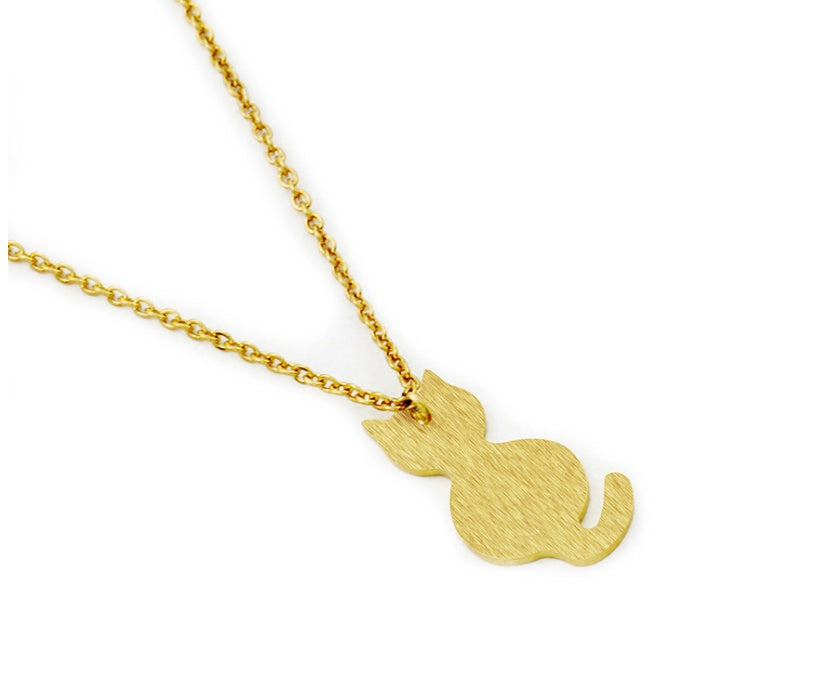 Plated Alloy Trendy Fashion Kitty Cat Necklace