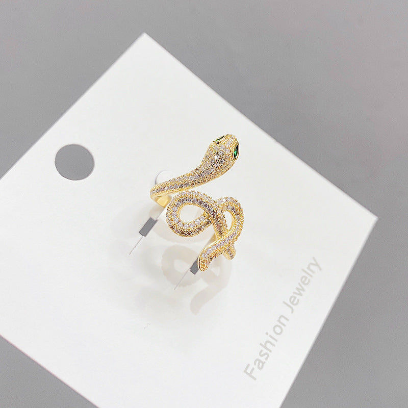 Snake-shaped Adjustable Fashion Personality Ring