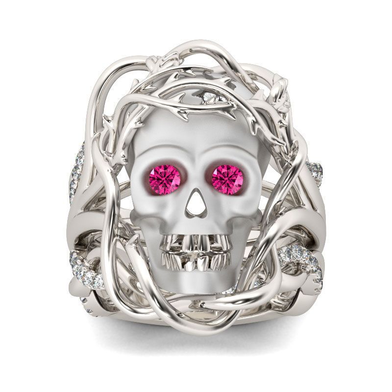 Unisex Skull Glowing Eyes Fashion Punk Ring