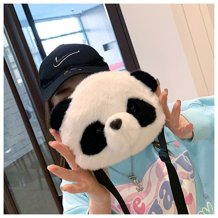 Panda Backpack Plush Phone Holder Shoulder Bag