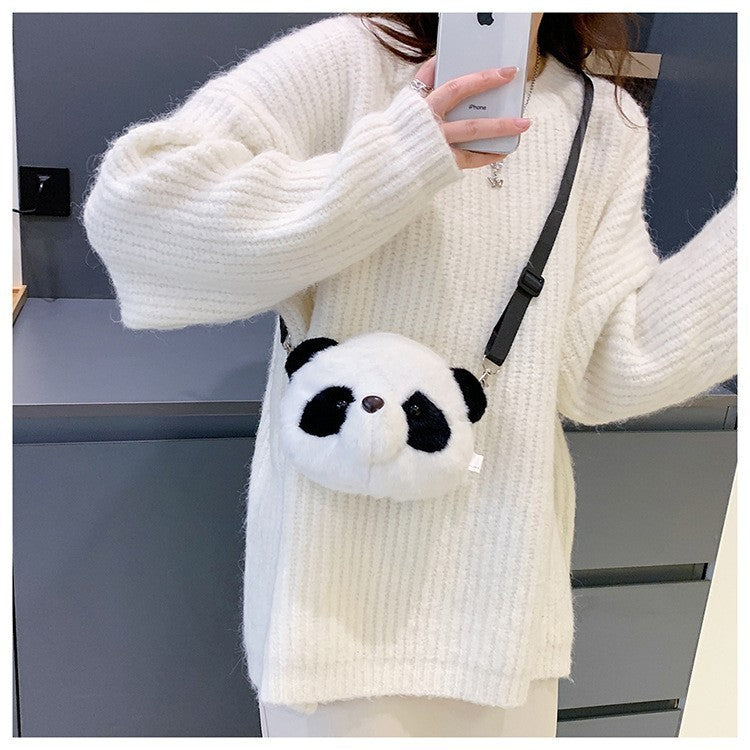 Panda Backpack Plush Phone Holder Shoulder Bag