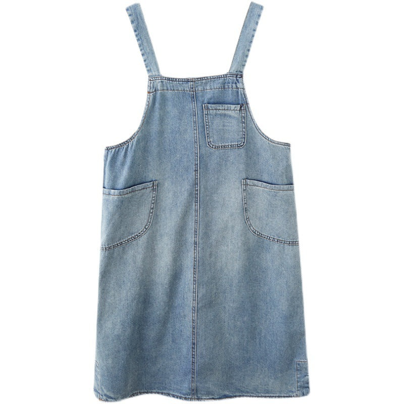 Retro Loose Overaized Denim Overall Dress